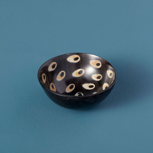 Artisan Horn Peacock Bowl Small
