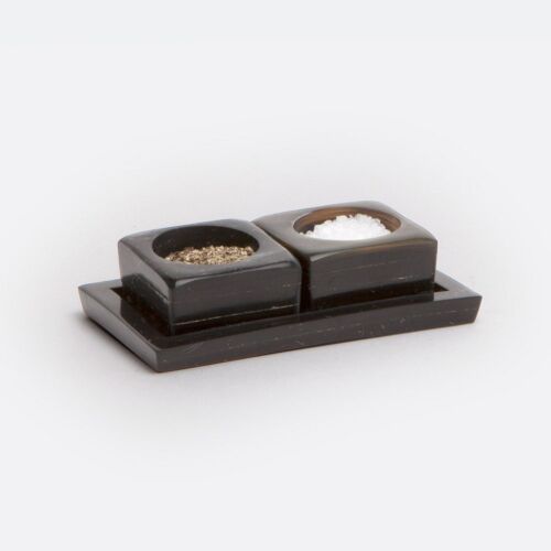 Artisan Horn Pinch Bowl Mixed Black