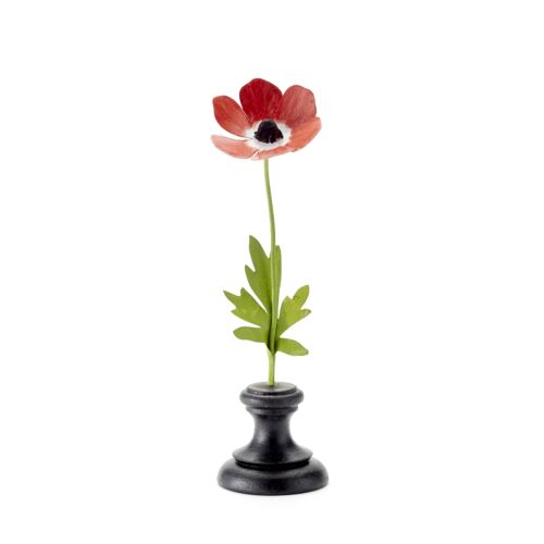 Artisan Metal Flower Anemone Red