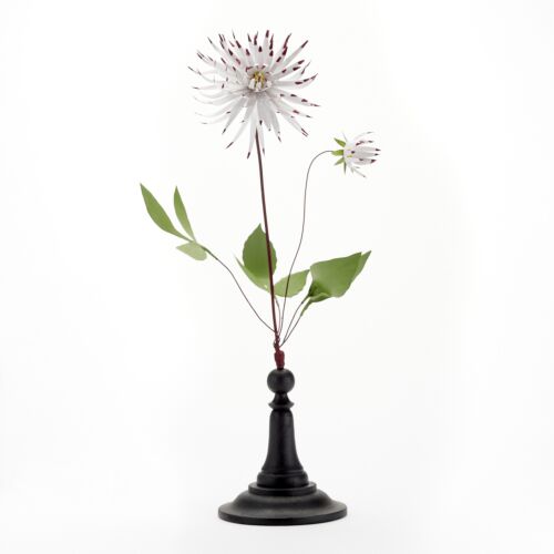 Artisan Metal Flower Big White Dahlia