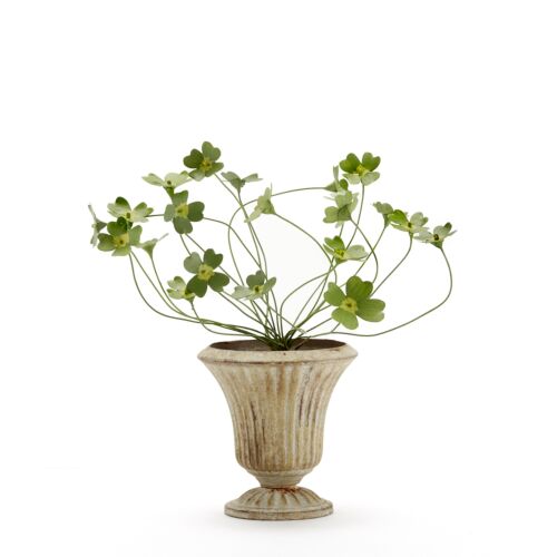  Artisan Metal Flower Pot Clover