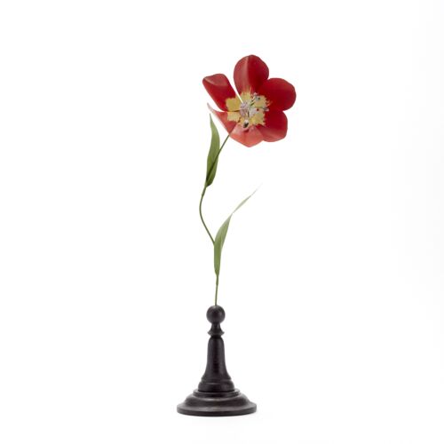 Artisan Metal Flower Red Tulip