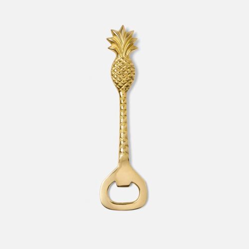 Artisan Polished Gold Pineapple Bottle Opener