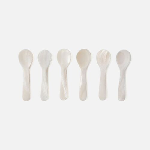 Artisan Shell Mother of Pearl Spoon Set/6