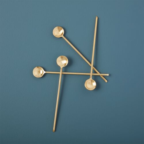 Artisan Thin Gold Long Spoon Set/4