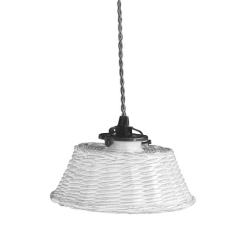 Astier de Villatte Pendant Light Panier Medium with Canopy