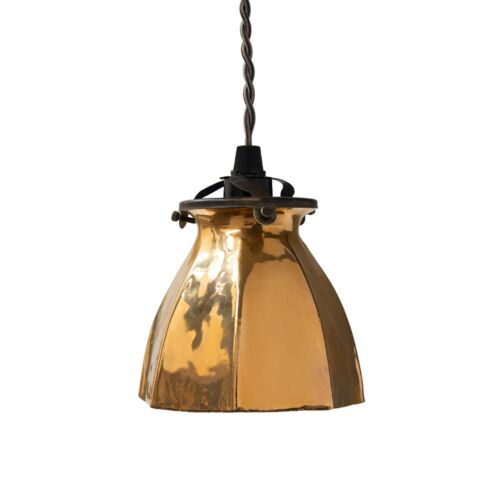 Astier de Villatte Pendant Light Revolution Small with Gold Exterior