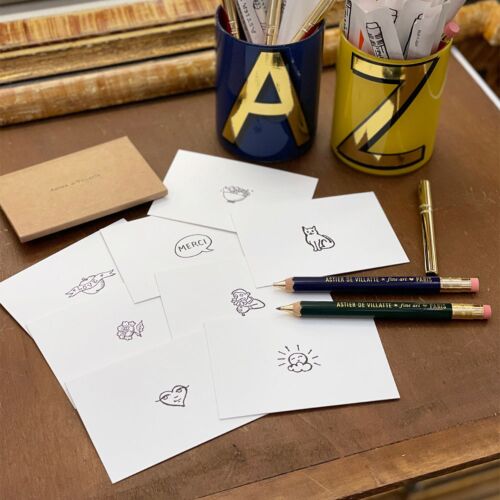 Astier de Villatte Simple Thank You Card Set/8