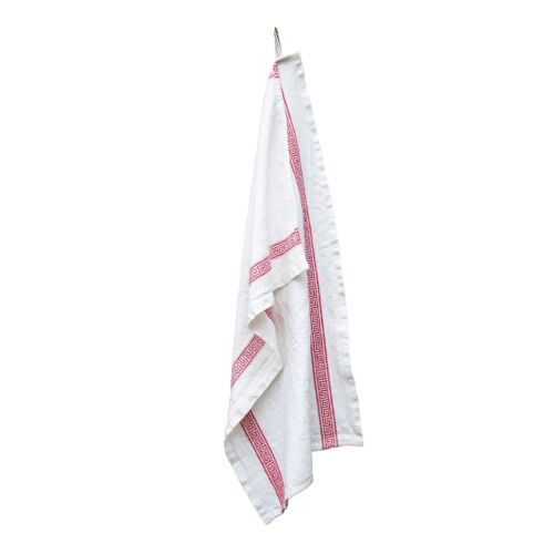 Astier de Villatte Tea Towel Grecque Red