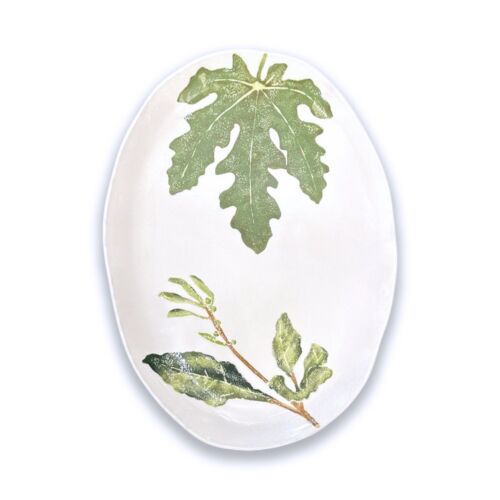 Au Bain Marie Oval Dish of Edible Plants