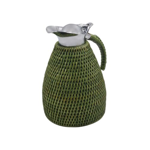 Au Bain Marie Rattan Thermos Green