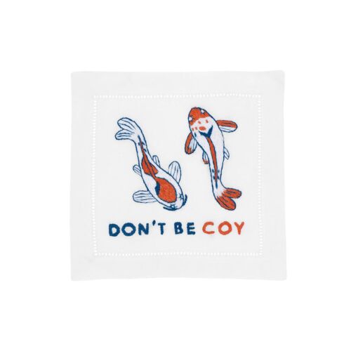 August Morgan Cocktail Napkin Don't Be Coy