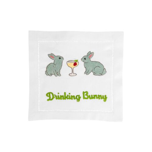 August Morgan Cocktail Napkin Drinking Bunny