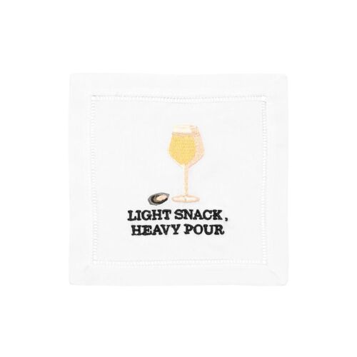 August Morgan Cocktail Napkin Light Snack Heavy Pour