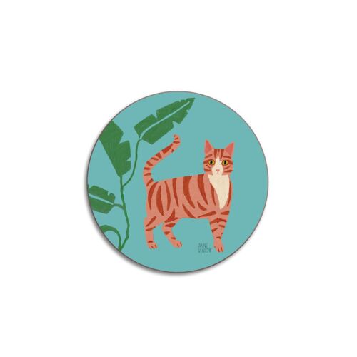 Avenida Ginger Tabby Cat Coaster