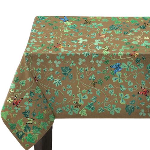 Avenida Ivy Cocoa Tablecloth 59x118"