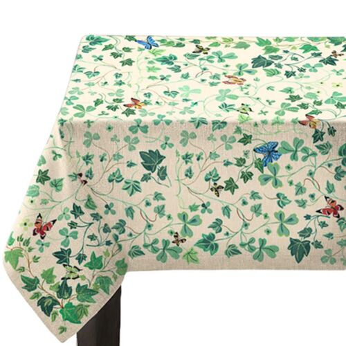Avenida Ivy Ivory Tablecloth 59x118"