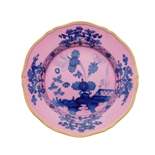Ginori Oriente Italiano Azalea Gold Rim Dinner Plate