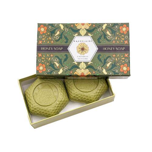  Baudelaire Calendula Honey Soap 2-Bar Box