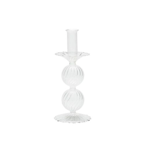 Kim Seybert Glass Candle Holder Bella Clear