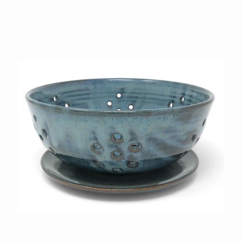 Rachael Pots Berry Bowl & Saucer Dark Blue Small