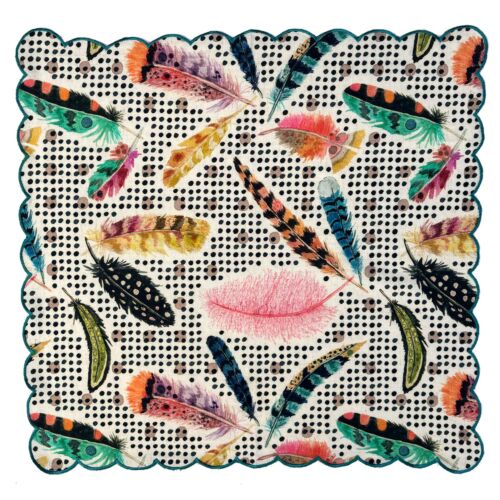 Betsy Olmsted Napkin Scallop Polka Plumes