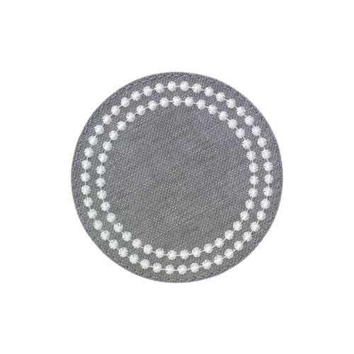 Bodrum Coaster Pearls Gray & Silver