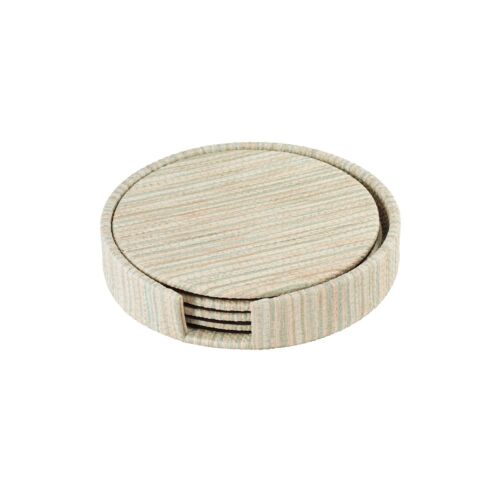 Bodrum Coaster Set/4 Grasscloth Celadon