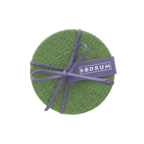 Bodrum Coaster Set/4 Wicker Grass