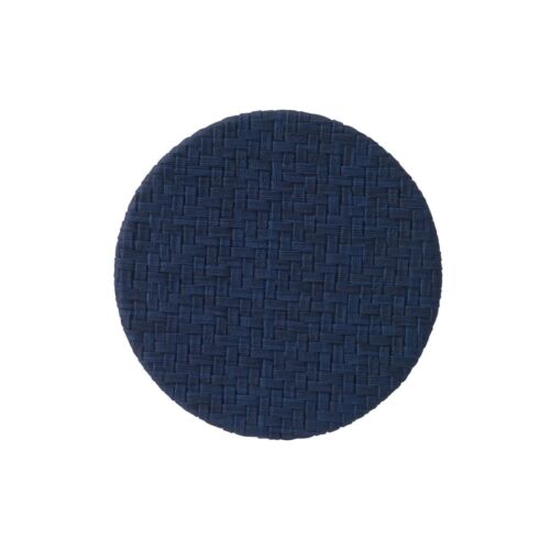 Bodrum Coaster Set/4 Wicker Navy