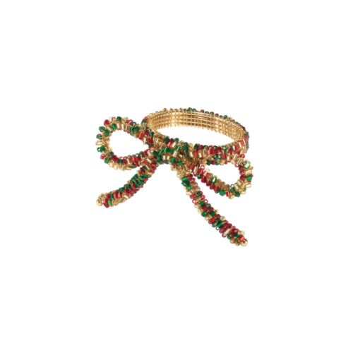 Bodrum Napkin Ring Holiday Christmas Bow
