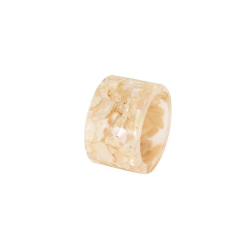 Bodrum Napkin Ring Marbled Band Pearl