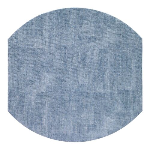 Bodrum Placemat Luster Elliptical Ice Blue