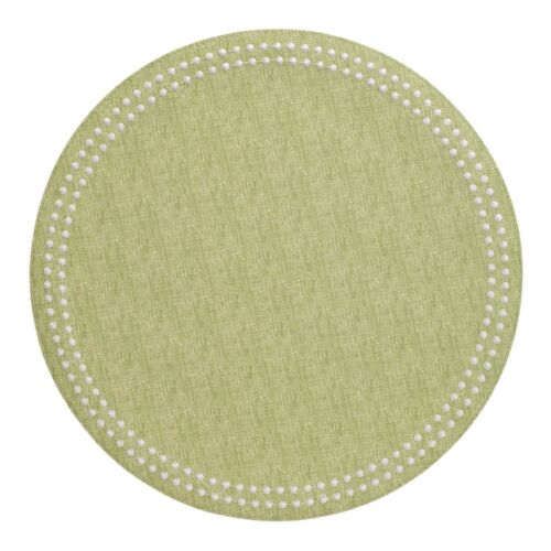 Bodrum Placemat Pearls Fern & White