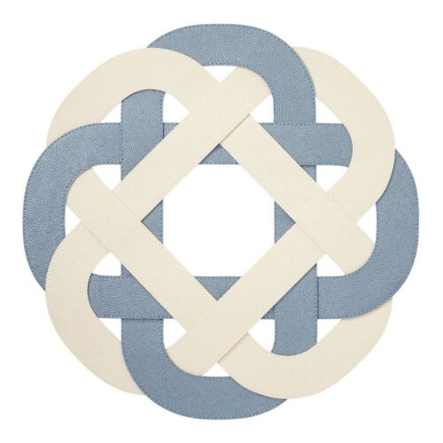 Bodrum Placemat Primrose Ice Blue & Oyster