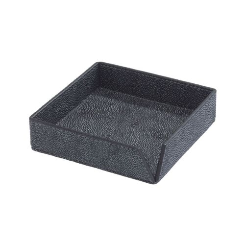 Bodrum Cocktail Napkin Box Stingray Charcoal