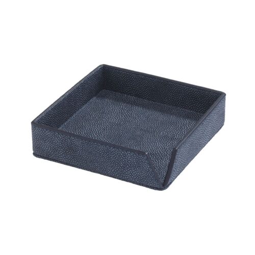 Bodrum Cocktail Napkin Box Stingray Navy
