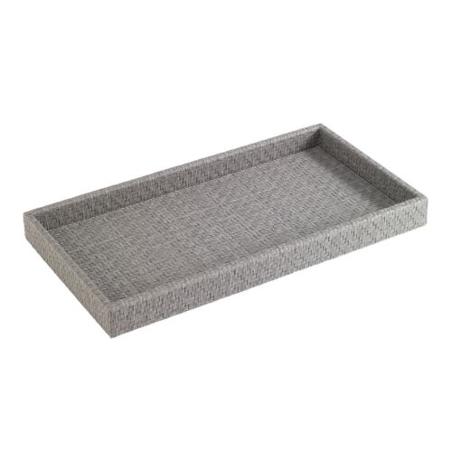 Bodrum Wicker Gray Vanity Tray