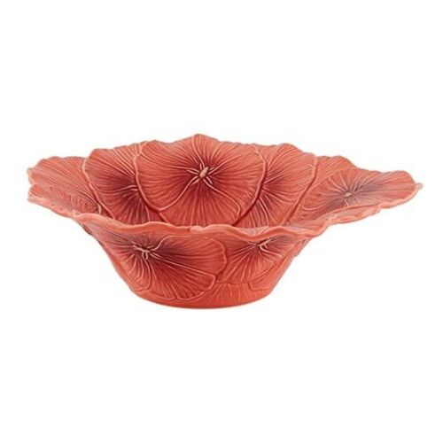  Bordallo Pinheiro Maria Flor Hollyhock Salad Bowl Large