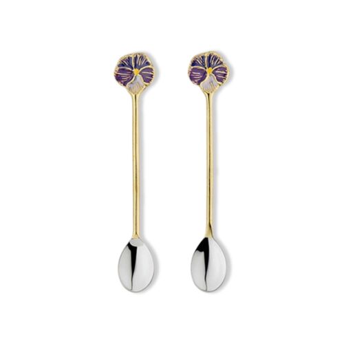 Brass & Stainless Steel Valery Violet Teaspoon Set