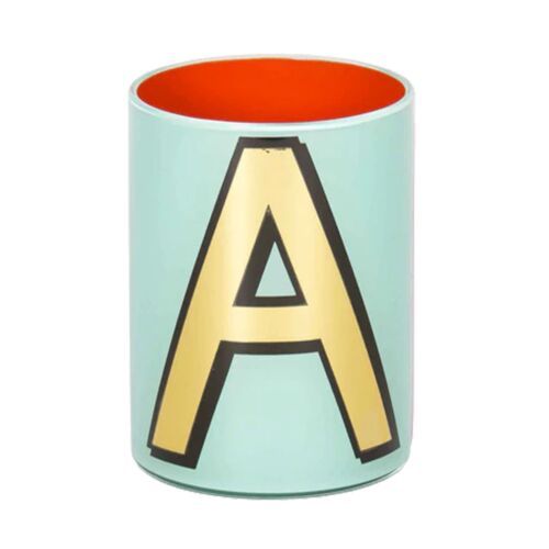 Bridie Hall Alphabet Pencil Cup A Light Blue