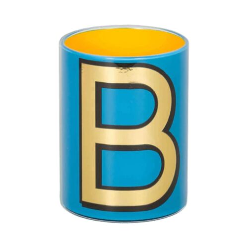 Bridie Hall Alphabet Pencil Cup B Blue