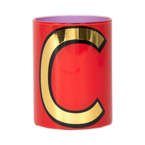 Bridie Hall Alphabet Pencil Cup C Coral