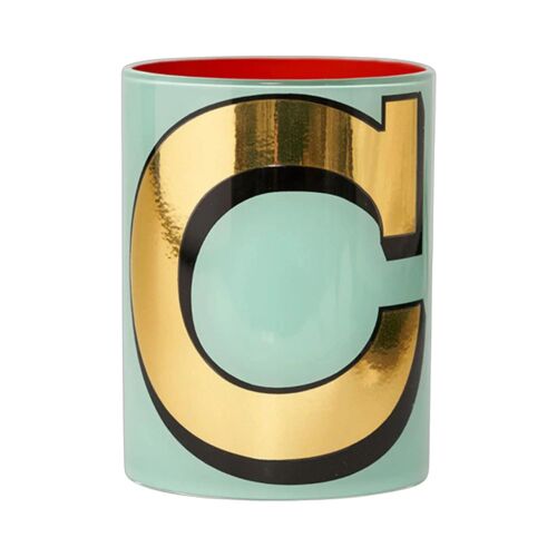 Bridie Hall Alphabet Pencil Cup C Light Blue