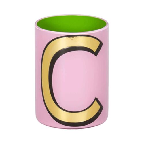 Bridie Hall Alphabet Pencil Cup C Pink