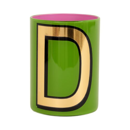 Bridie Hall Alphabet Pencil Cup D Green