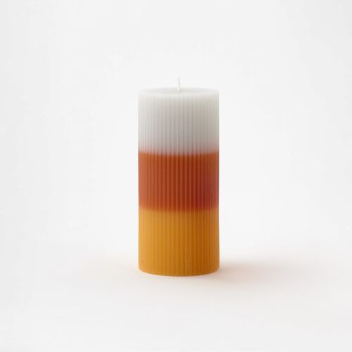 Candy Corn Pillar Candle Large