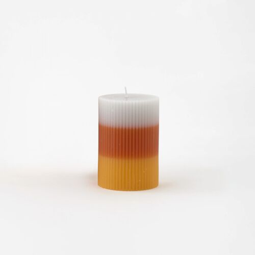 Candy Corn Pillar Candle Small