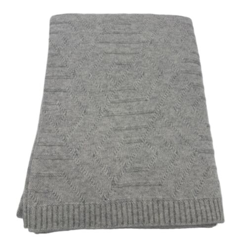 Cashmere French Deco Throw Cloud & Ash