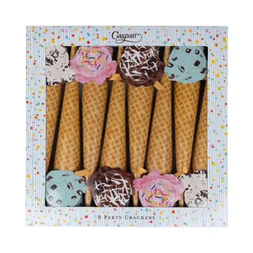Caspari Celebration Cracker Box/8 Ice Cream Cones